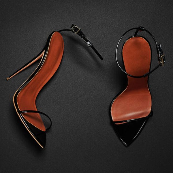 

summer 2023 new dress party banquet sandals womens sandals high heel designer shoes elegant simple heels size 42 43 44 45, Black