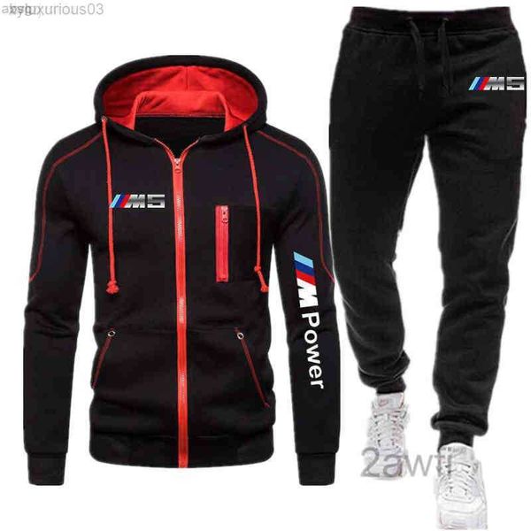 

hoodies men's sweatshirts bmw printed zipper sweater set sports autumn w, Black