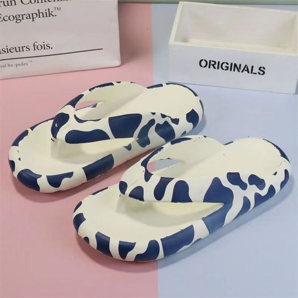 

slippers milk cow thong flip flops summer beach sandals non slip comfy shoes outdoor slides indoor home shoe 230427, Black