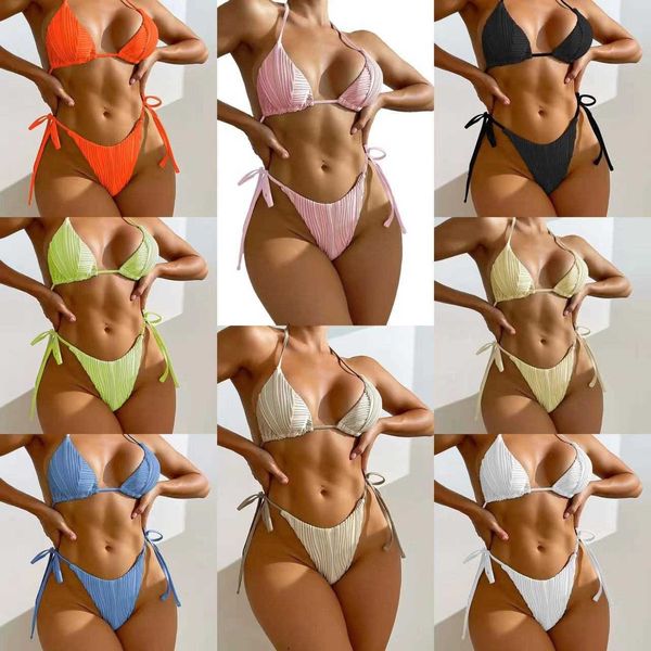 

new colored 2023 drawcord strap split bikini