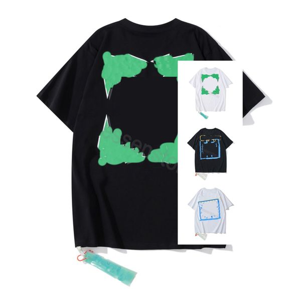 

23ss men t shirt young mans women 1 1 quality graffiti pattern printing brand of fs short sleeve fashion white tees, White;black