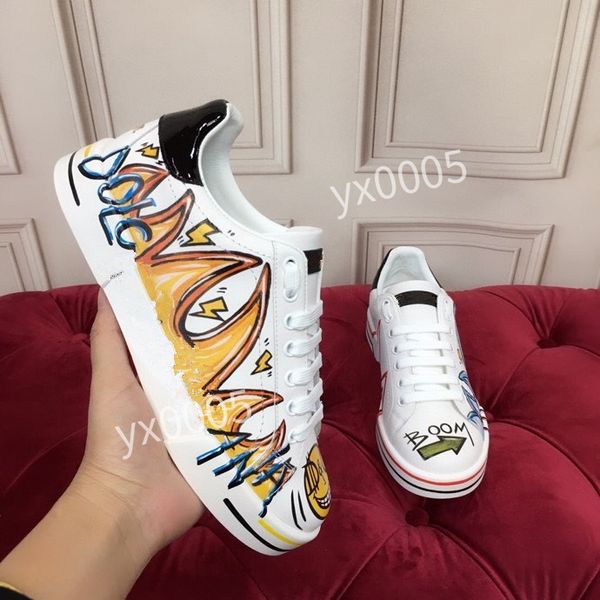 

2023men fashion sneaker casual shoes trainers dress shoes men women leather breathable open for change outdoor sports sneakers, Black