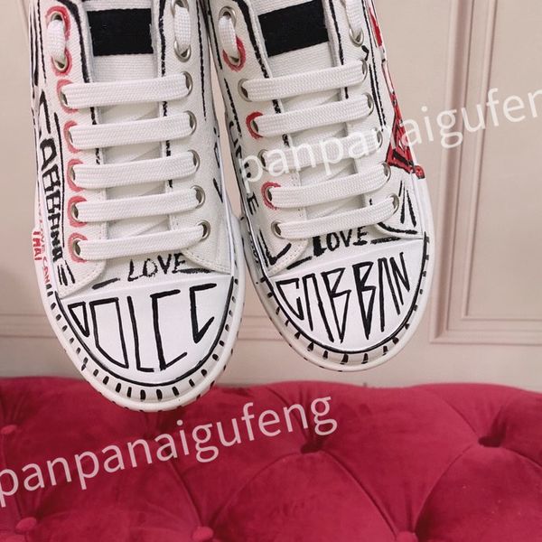 

2023 luxury designer casual shoes calf leather sneaker fashion lady white flat platform runners trainers for mens shoes sneakers, Black