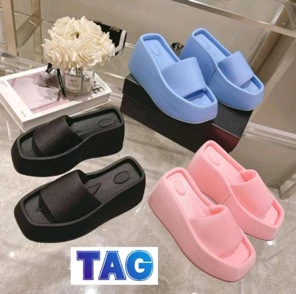 

wang slippers taji sandals platform slide beach sandal luxury women shoes square toe slides hig summer indoor outdoor slipper fash8263388, Black