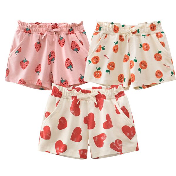 

shorts cartoon prints children elastic waist summer kids clothing korean girls short pants fashion home wear 230427, Black