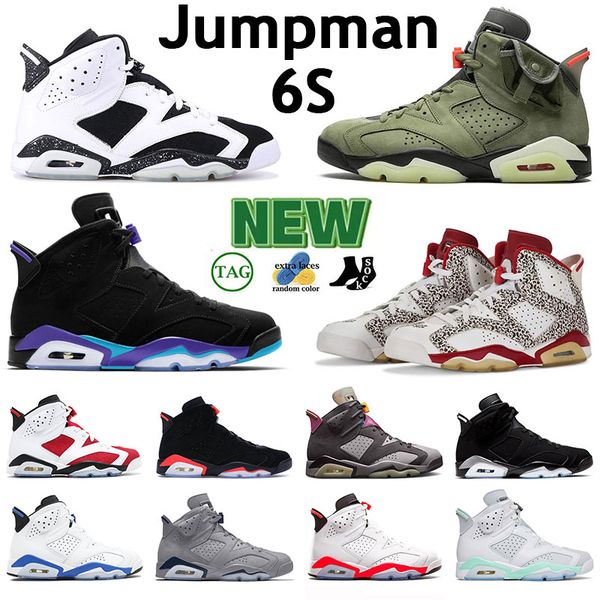

outdoor mens womens basketball shoe jmpman 6s cactus jack gold hoops black infrared aqua donda west metallic silver casual fashion sneakers