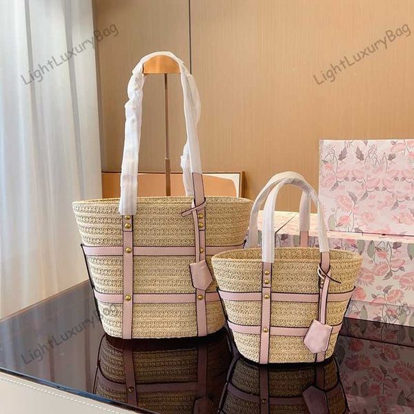 

5a fashion beach bag designer handbag star beauty's favorite large capacity woven shopping bags combined technology of palm leaf and pu