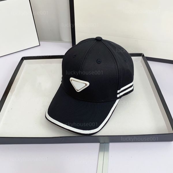 

2023 new luxury designer p letter baseball cap womens hat mens sunvisor fashion casual design stripe hat 4 color optional party gift accesso, Blue;gray