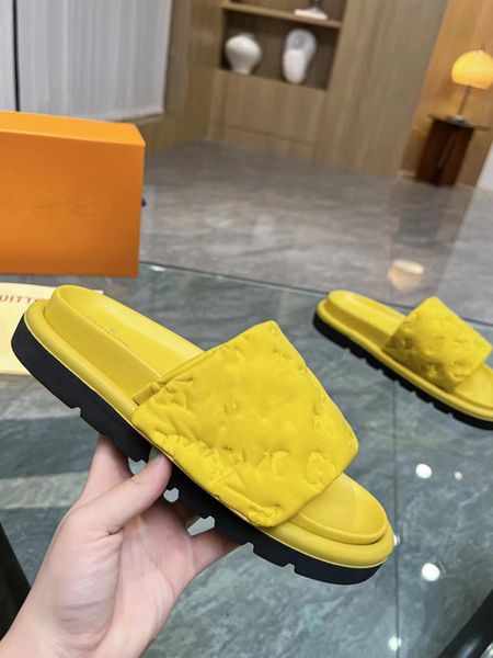 

designer slippers slides sandals summer flats real leather platform shoes ladies beach effortlessly stylish slides straps with 0412, Black