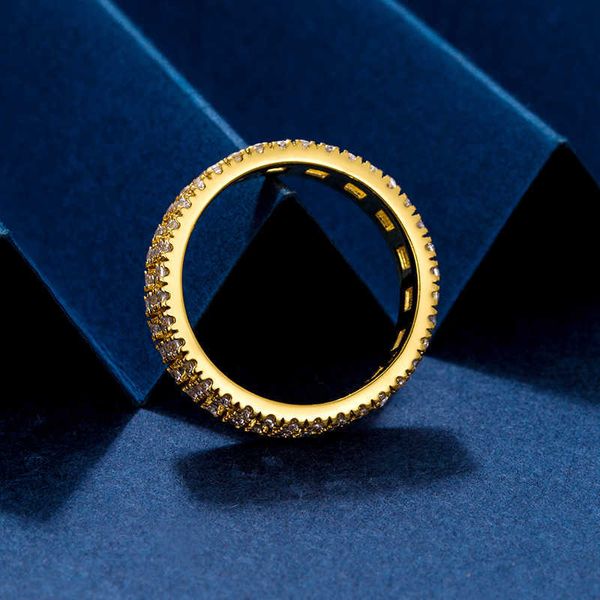 

high version tiffay's new sterling silver ring versatile style t type personalized cubic trapezoidal hollow light luxury with packaging