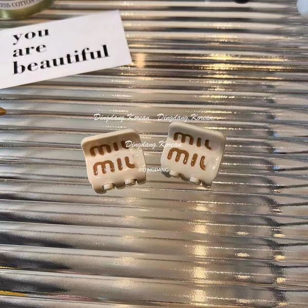 

niu caramel macchiato series letter acetic acid mini bang grip clip pair hair grip, Silver