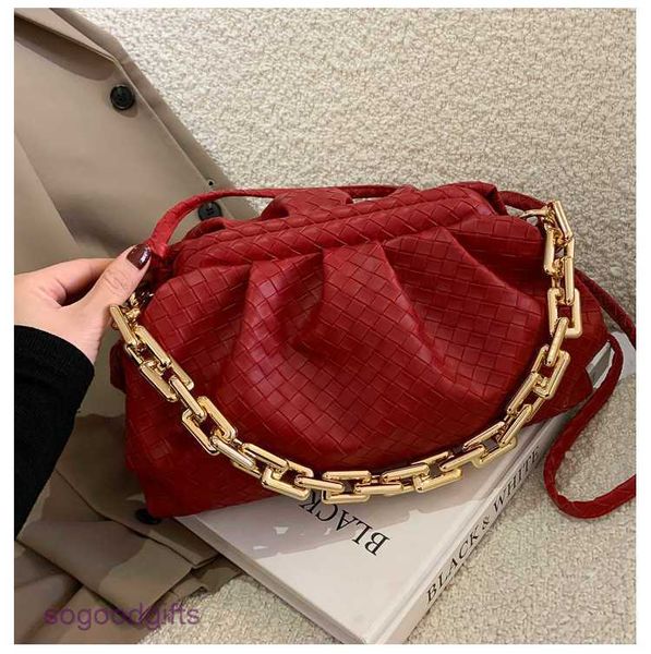 

bag mini bottegas jodie venetas women's bag 2023 autumn and winter new fashion femininity chain hand net red ins woven cloud with logo