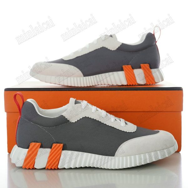 

2023 ss designer low shoes mesh suede leather bouncing sneakers multicolour h luxurys trainers blended fabrics casual shoe white black orang