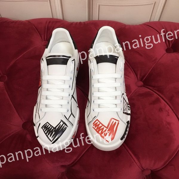 

luxury designer casual shoes calf leather sneaker fashion lady white flat platform runners trainers for mens shoe sneakers, Black