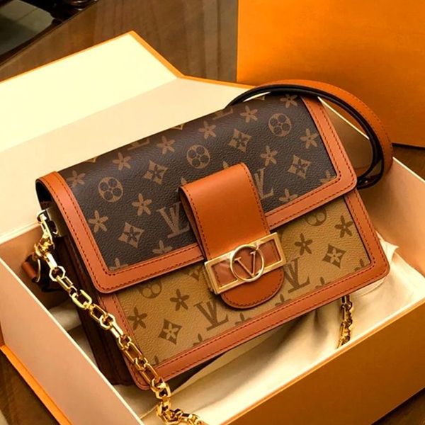 

dauphine shoulder bag luxury designer womens man louisvuitton m45958 m45959 classical pattern bags tote handbag wallet clutch crossbody desi