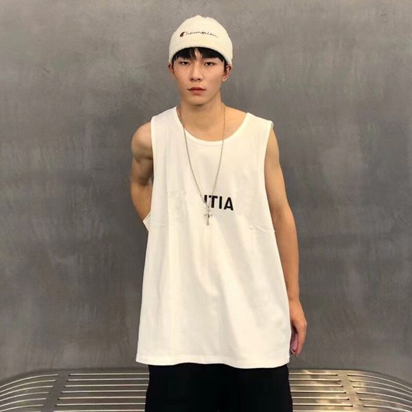 

black white t shirt new 2023 ess luxury brand tank sports t-shirts loose summer fashion fitness shirts casual letter printed shirts size -x, White;black