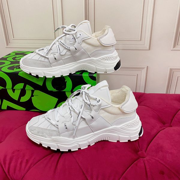 

2023 new casual shoes classic men women calfskin shoes vintage sneakers reflective sneaker print leisure shoes 0412, Black