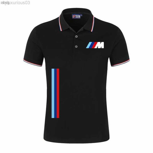 

polo summer bmw for men and women shirts breathable business men's two-color short-sleeved casual brand baseball uniform, Black