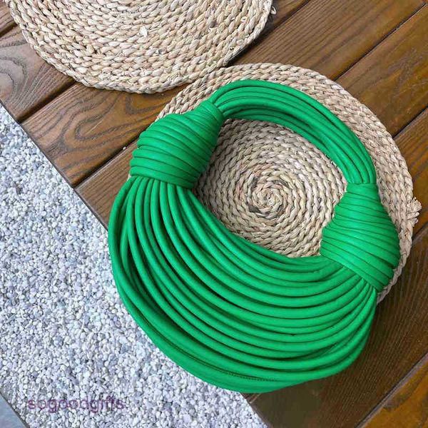 

bag venetas style woven bottegaes noodle bags fashion shoulder hand handbags knotted women's leather 2023 large capacity commuter 5byh