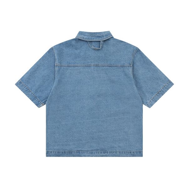

made 23ss new in italy woman men's denim t-shirts high end classic jacquard short sleeve vacation summer fashion breathable casual stre, White;black