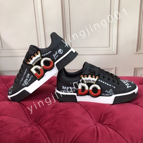 

luxury shoes men's basketball shoes leather womens travel white shoes fashionable couple sports shoes platform, Black