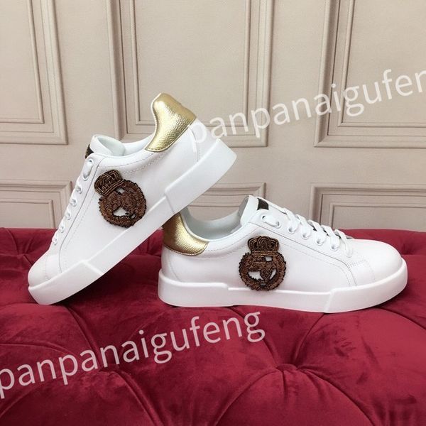 

2023 luxurys designer casual shoes calf leather sneaker fashion lady white flat platform runners trainers for mens shoes sneakers, Black