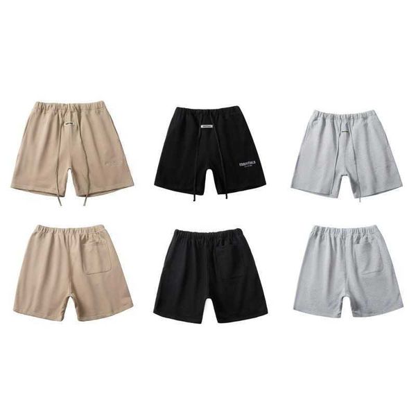 

xp5g 2023 men's and women's new shorts fashion high street brand ess american loose relaxed 3m reflective letter embroidered pants, White;black