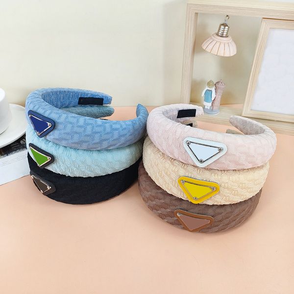 

p family letter inverted triangle designer headband pu leather headband for women girls wide edge bowknot hair hoop outdoor head accessories, Silver