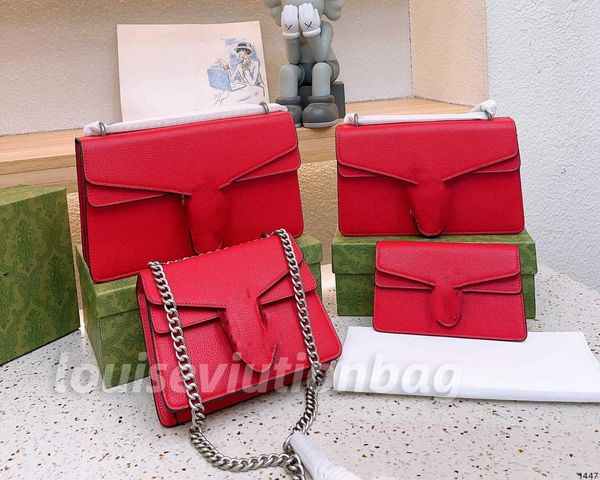 

classic luxury chain fashion 2021 plaid flower brand wallet vintage ladies brown leather handbag designer shoulder bag 103956