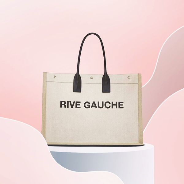 

vintage large shopper bags luxury designer rive gauche womens book tote handbag clutch nylon bag handle mens travel gym crossbody shoulder s