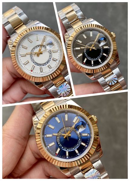 

Classic Luxury Men's Watch Solid Color dial Mechanical Movement 42mm Watch Double Rotation Function Date Sapphire Waterproof Montre De Luxe, 13