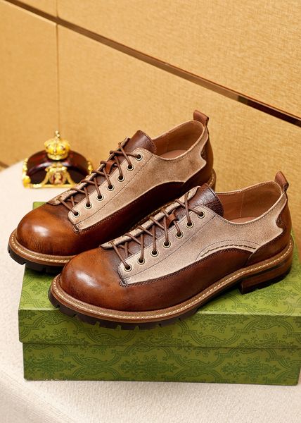 

2023 mens fashion dress shoes patchwork casual genuine leather comfortable business flats male brand formal party wedding loafers size 38-45, Black