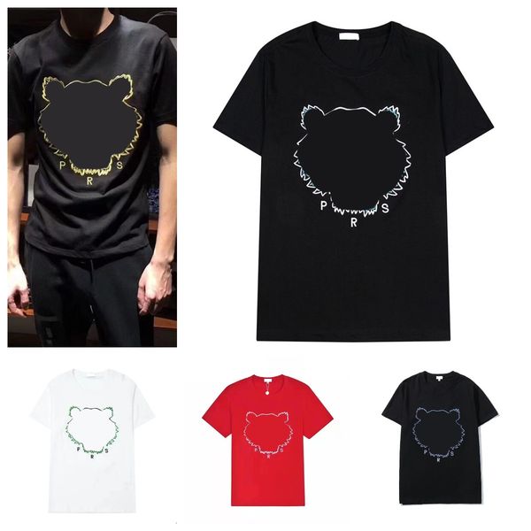 

designer mens t shirt summer tiger embroidery printed patterns tees tshirts hiphop t-shirts womens trend short sleeve casual tshirts, White;black