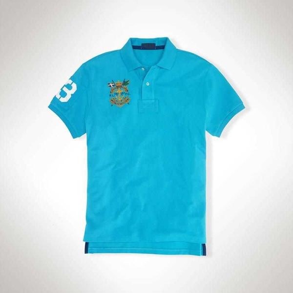 

2023 summer slim short sleeve big horse polo shirt solid embroidered men's short sleeves, White;black