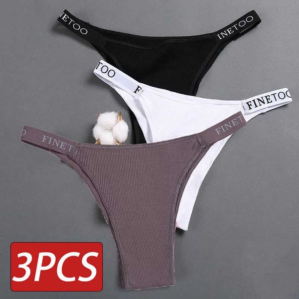 

briefs panties 3pcsset cotton panties women finetoo letter waist female underpants women's lingerie thong pantys underwear intimates j2, Red;black