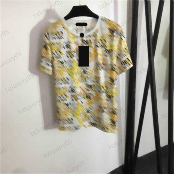 

luxury t shirt vintage letters print decorative crewneck pullover t shirts fashion brand designers trend casual women apparel, White