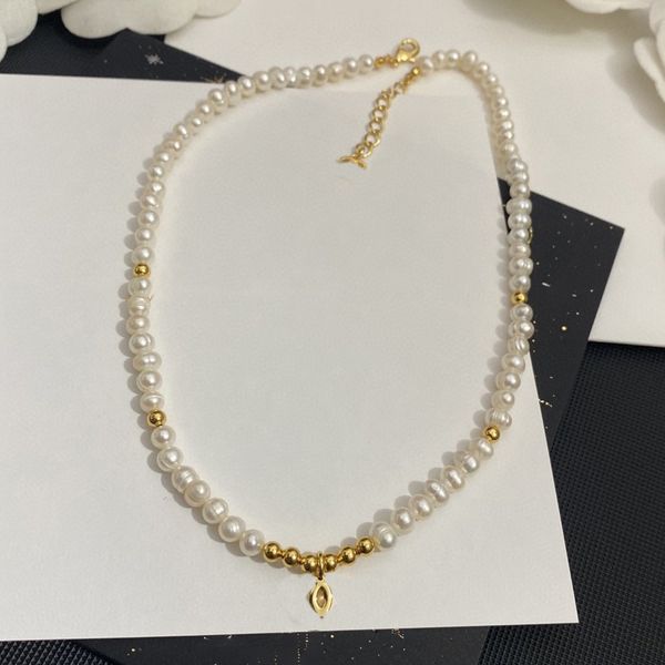 

designer c pendant necklaces gold necklace letter ccity fashion women jewelry metal crystal pearl cjeweler woman luxury gift 35345, Silver