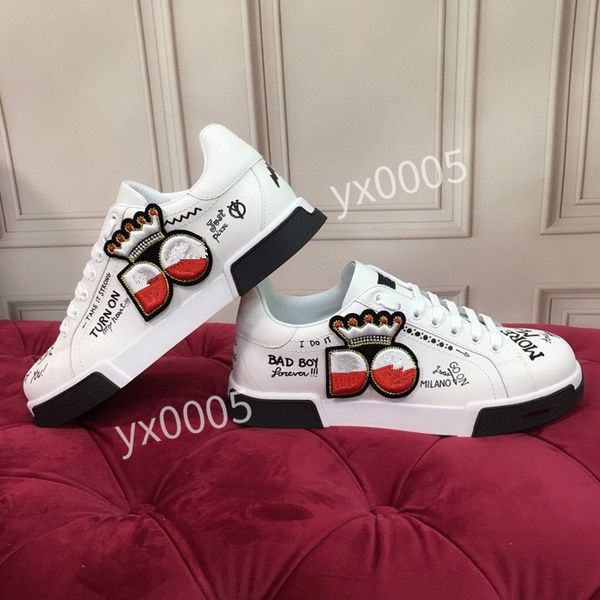 

new fashion designer sneaker casual shoes trainers dress shoes men women leather breathable open for change outdoor sports sneakers, Black