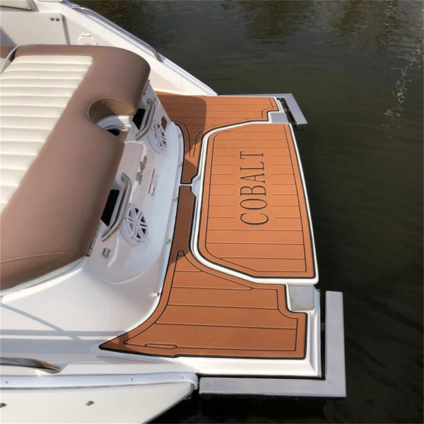 

2017 cobalt 24 sd swim step transom pad boat eva foam faux teak deck floor mat
