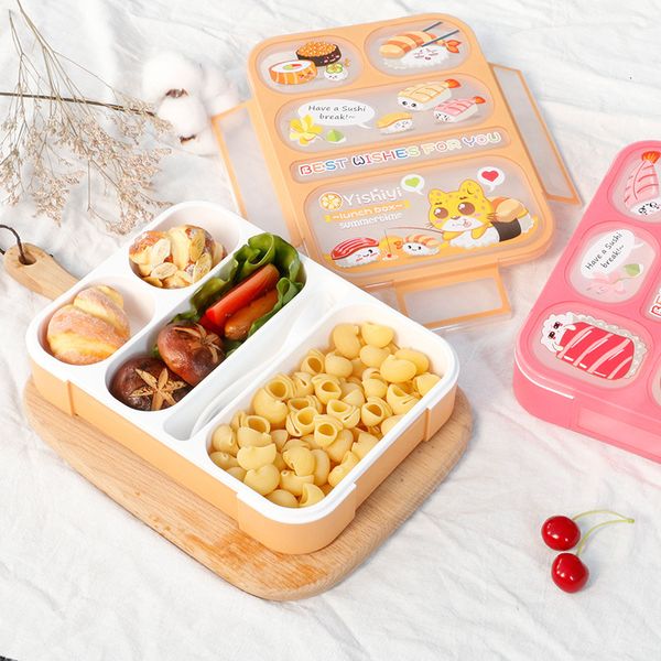 

cups dishes utensils child lunch box high capacity tableware food container travel hiking camping office school leakproof portable bento box