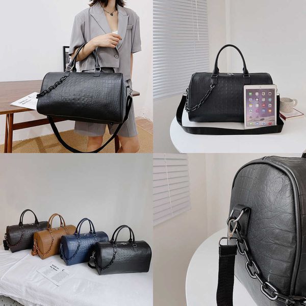 

nxy duffel bags yilian fashion print travel bag large capacity versatile handbag leisure premium leather one shoulder fitness 230424