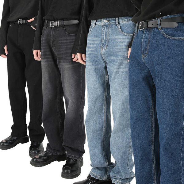

men's jeans men's wear | 2022 new men's denim pants new straight leg korean fashion inshwgikkfi, Blue