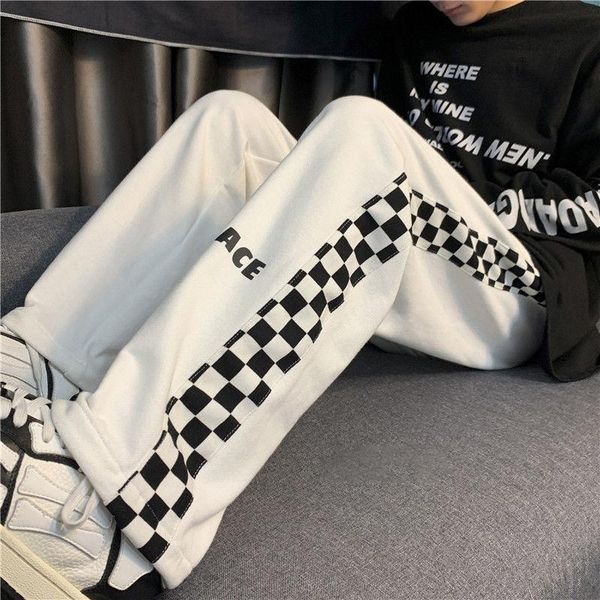 

pants sweatpants men wide leg pants streetwear skateboard pants korean fashion techwear clothes, Black