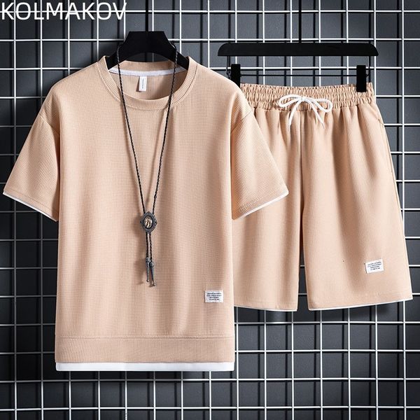 

men's tracksuits summer men's trend loose sports two-piece fashion high-quality versatile comfortable breathable short-sleeved set, Gray