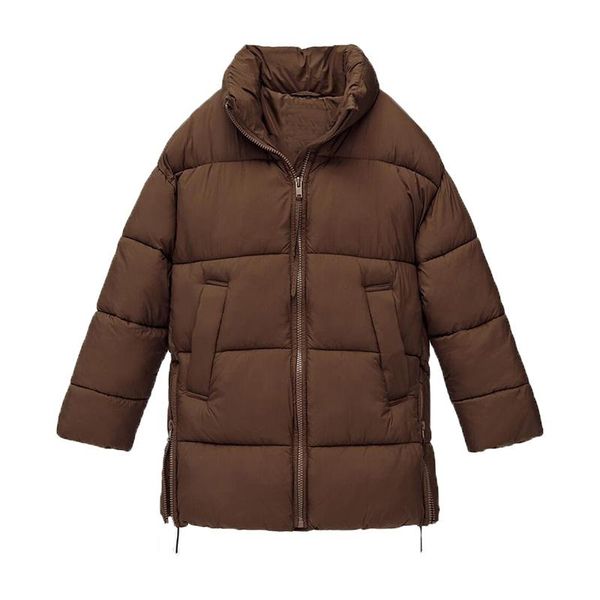 

leather women's coat warm jacket thick zipper long sleeve coat female solid pocket jacket elegant ladies outwear woman overcoat winter, Black