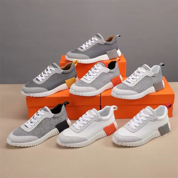

fashion depart men h sneakers casual shoes designer flats low rubber mesh knitted breathable running shoes trainers 40-45, Black