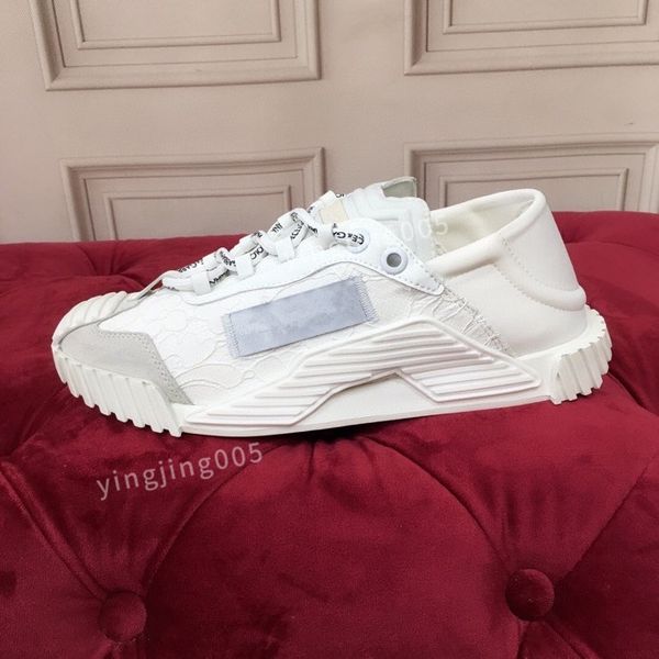 

new designer men causal shoes fashion women leather lace up platform sole sneakers white black womens velvet sued