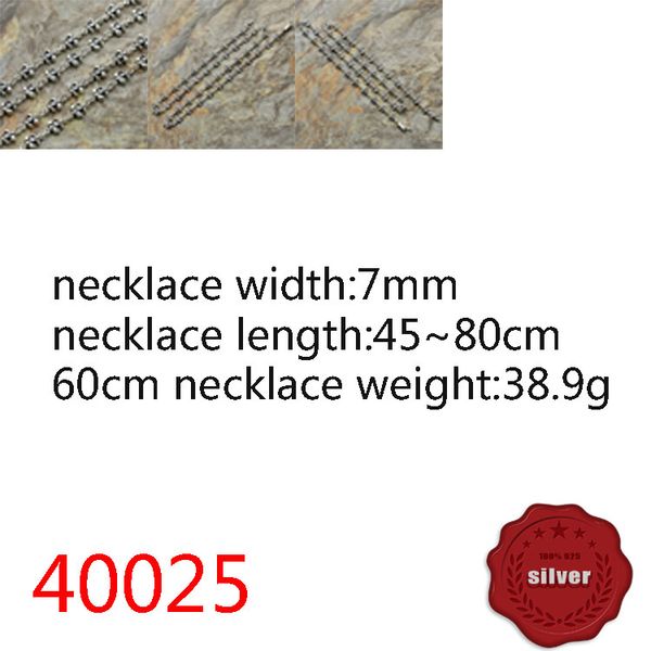 

40025 couple 925 sterling silver necklace punk hip hop boat anchor sweater chain jewelry silver buckle label letter neck rope fashion person
