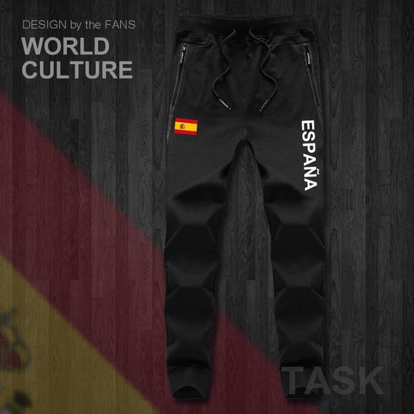

pants kingdom of spain espana esp spanish spaniard mens pants joggers jumpsuit sweatpants track sweat fitness fleece tactical casual, Black