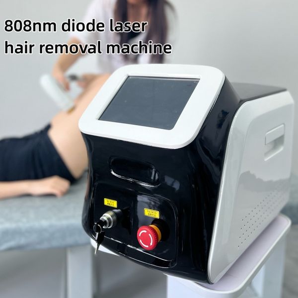 

laser machine 808nm diode laser hair removal 3 wavelength skin rejuvenation ice device painless effective hairremove 2000w, Black